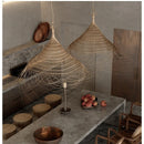 Axyaa Ratten E27 Led Pendant Light: Japan Style Metal Dining Room Hanging Lamp