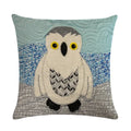 Axyaa Cartoon Animal Linen Throw Pillow Cover Home Sofa Bed Decoration 45*45cm