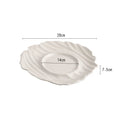 Axyaa Irregular Texture Ceramic Dinner Plate - Pure White Tableware