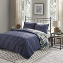 Axyaa Reversible Plaid Quilt Set - All Season Breathable Bedspread & Coverlet
