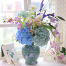 Axyaa Blue and White Porcelain Vase - Chinese Retro Flower Arrangement Home Decor