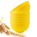 Axyaa Round Wheat Straw Bowls Set of 8 - Eco-Friendly Unbreakable Salad Bowls