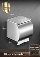 Axyaa Stainless Steel Toilet Paper Holder: Waterproof Tissue Box Bathroom Accessories