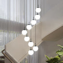Axyaa Modern Stair Chandelier LED Ceiling Pendant Light for Indoor Living Room