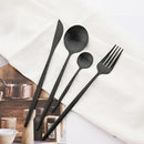 Axyaa Luxury Matte Stainless Steel Cutlery Set - 16 Piece Kitchen Tableware Silverware Set