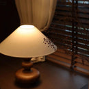 Axyaa Classical Solid Wood LED Table Lamp for Bedroom and Living Room
