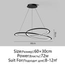 Axyaa Circular Chandelier Black/White Indoor Lighting Fixture