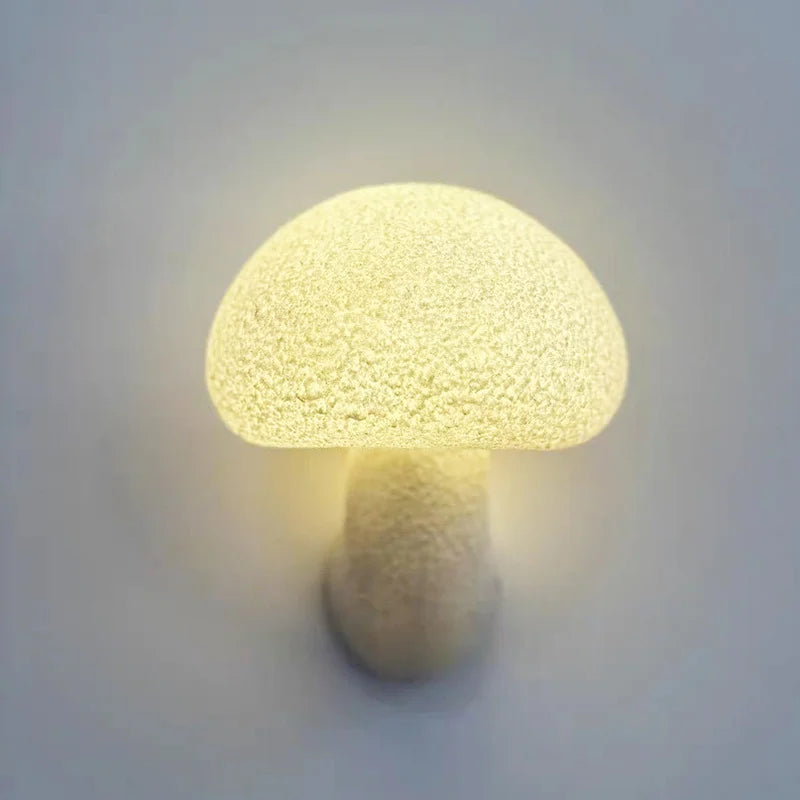 Axyaa White Mushroom Medieval Wall Lamp Outdoor Red Wall Sconce - Waterproof LED Light Fixtures