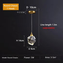 Axyaa Crystal LED Pendant Lights for Home Décor