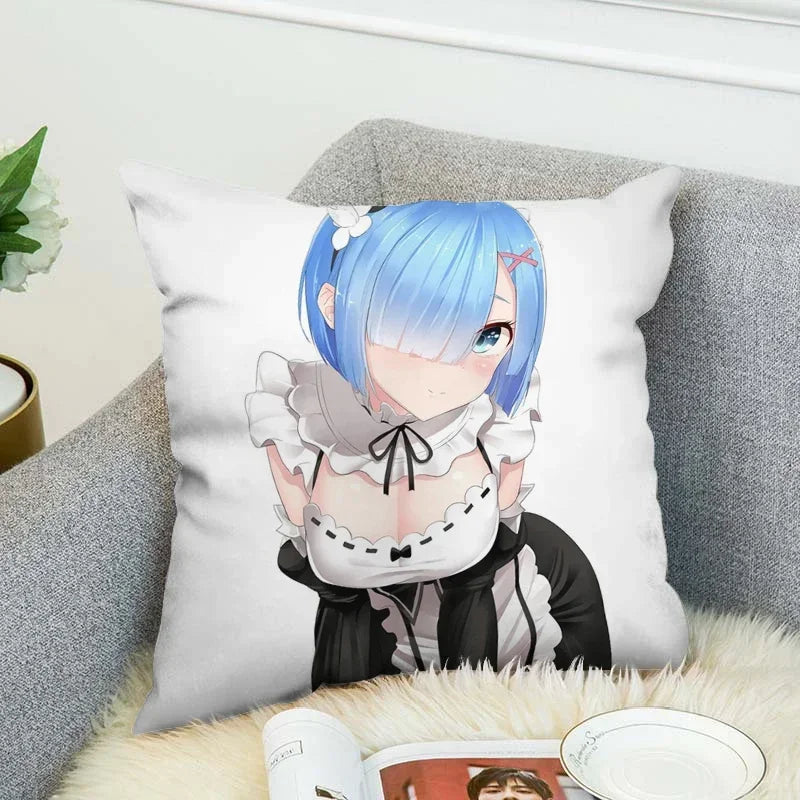 Axyaa 45x45 Cushions Covers for Bed Pillows, Sofa Anime Body Home Decor