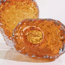 Axyaa Amber Glass Vase for Stylish Flower Arrangement and Desk Decoration