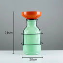 Axyaa Glass Vase with Iron Frame | Desk Decor | Floral Vases for Room Aesthetic
