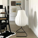 Axyaa Silk Pear Shape Floor Lamp - Wabi-sabi LED Lighting for Bedroom and Living Room