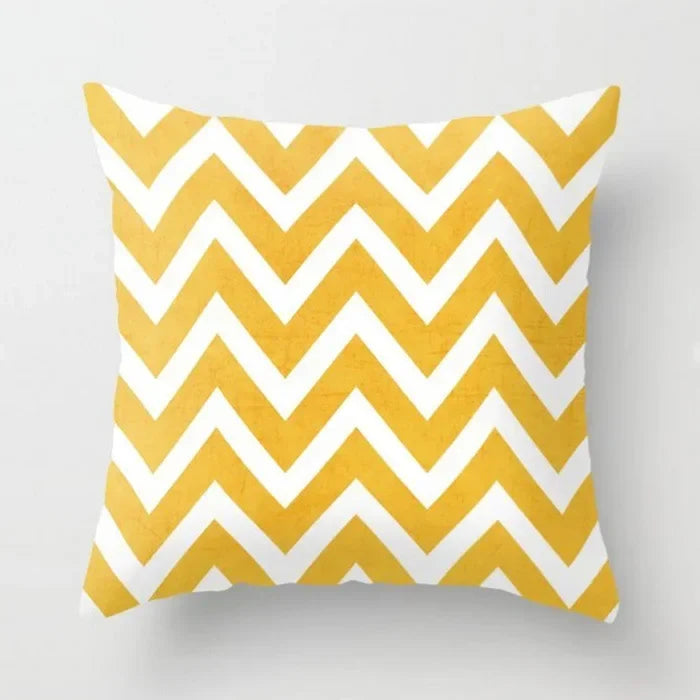 Yellow Giraffe Design Throw Pillow Cover for Home Decor by Axyaa