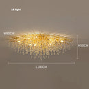 Axyaa Golden Crystal Tear Drop Ceiling Light for Living Room & Bedroom