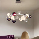 Axyaa Glass Ball Chandeliers: Modern LED Pendant Lights for Stylish Interior Lighting