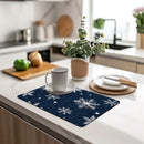 Axyaa Christmas Stars Absorbent Drain Pads for Kitchen Tableware