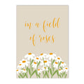 Axyaa Daisy Wildflowers Canvas Art Painting for Nursery Decor