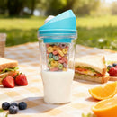 Axyaa Portable Cereal Cup - Leak-proof Hot/Cold Mug for Milk and Oats