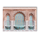 Axyaa Moroccan Arabesque Canvas Poster - Islamic Wall Art Decor for Living Room