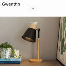 Axyaa Nordic Iron Wood Table Lamps Living Room Bedroom Modern Luminaire