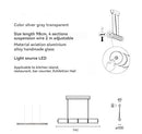 Axyaa Modern Luxury Glass Pendant Chandelier for Dining Living Kitchen