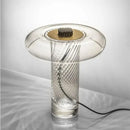 Axyaa Nordic Ribbed Glass Table Lamp, Luxury Minimalist Style for Living Room, Bedroom