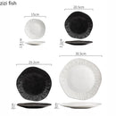 Axyaa Matte Ceramic Steak Plate Pasta Sushi Salad Molecular Cuisine Tableware