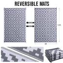 Axyaa Reversible Outdoor Waterproof Straw Patio Rug for Indoor Outdoor Use