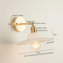 Axyaa Green Glass LED Wall Light - Nordic Modern Bedroom Living Room Lamp