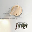 Axyaa Wabi Sabi LED Wall Sconce Yellow Travertine Bedside Lamp