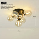 Axyaa Glass Ball LED Ceiling Light - Nordic Modern Living Room Bedroom Lighting