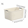 Axyaa Plastic Desktop Storage Basket Stackable Rack Hollow-out Design Multi-purpose Bin