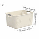 Axyaa Plastic Desktop Storage Basket Stackable Rack Hollow-out Design Multi-purpose Bin
