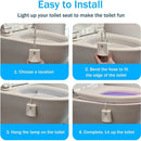 Axyaa Motion Sensor Toilet Light with Star Projection & 16 Colors - Rechargeable LED Night Light