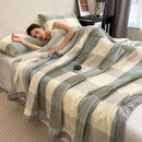 Axyaa Double Layer Milk Velvet Blanket for Bed Sofa Single Double