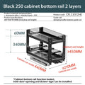 Axyaa 2-Layer Seasoning Storage Pull Out Organizer Rack for Kitchen Cabinet Drawers