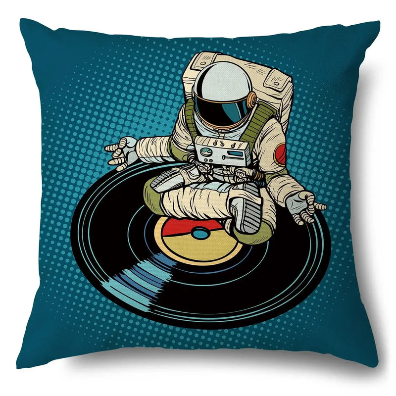 Axyaa Soft Plush POP Comic Portrait Cushion Cover - Home Decor Pillowcase