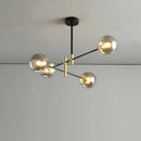 Axyaa Modern LED Glass Ball Chandelier for Living Room Decor