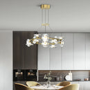 Axyaa Gold Glass Ball Pendant Chandelier for Bedroom Living Rooms Restaurant Lighting