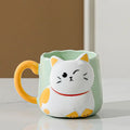 Axyaa 3D Embossed Cat Ceramic Mug 500ml - Cute Novelty Gift for Home
