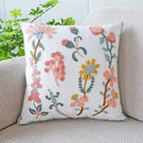Axyaa Nordic Flower Embroidered Pillow Cover - Lightweight Luxury Home Decor