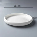 Axyaa Ceramic Western Steak Plate: Stylish Dinner Plate for Home, Kitchen, Desserts, Fruits.