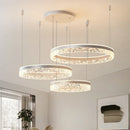 Axyaa LED Rings Chandelier - Acrylic Living Room Hanging Light