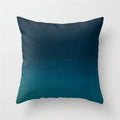 Axyaa Teal Blue Geometric Pillow Cases with Letter Leaves Plant Print, Deer Animal Design.