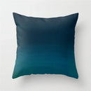 Axyaa Teal Blue Geometric Pillow Cases with Letter Leaves Plant Print, Deer Animal Design.