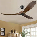 Axyaa 60-Inch Industrial Vintage Wood Ceiling Fan with Remote Control