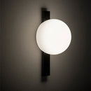 Axya Black Glass Wall Lamp, Modern Round LED Sconces for Living Room and More