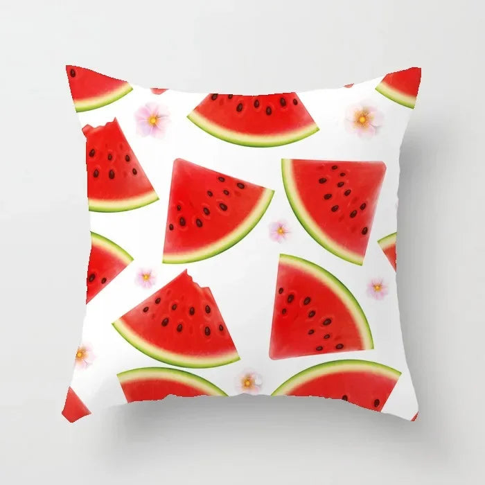 Axyaa Cartoon Watermelon Banana Print Seat Cushion Cover