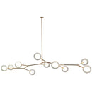 Axyaa Nordic Glass Chandelier Golden Pendant Lamp for Luxury Spaces